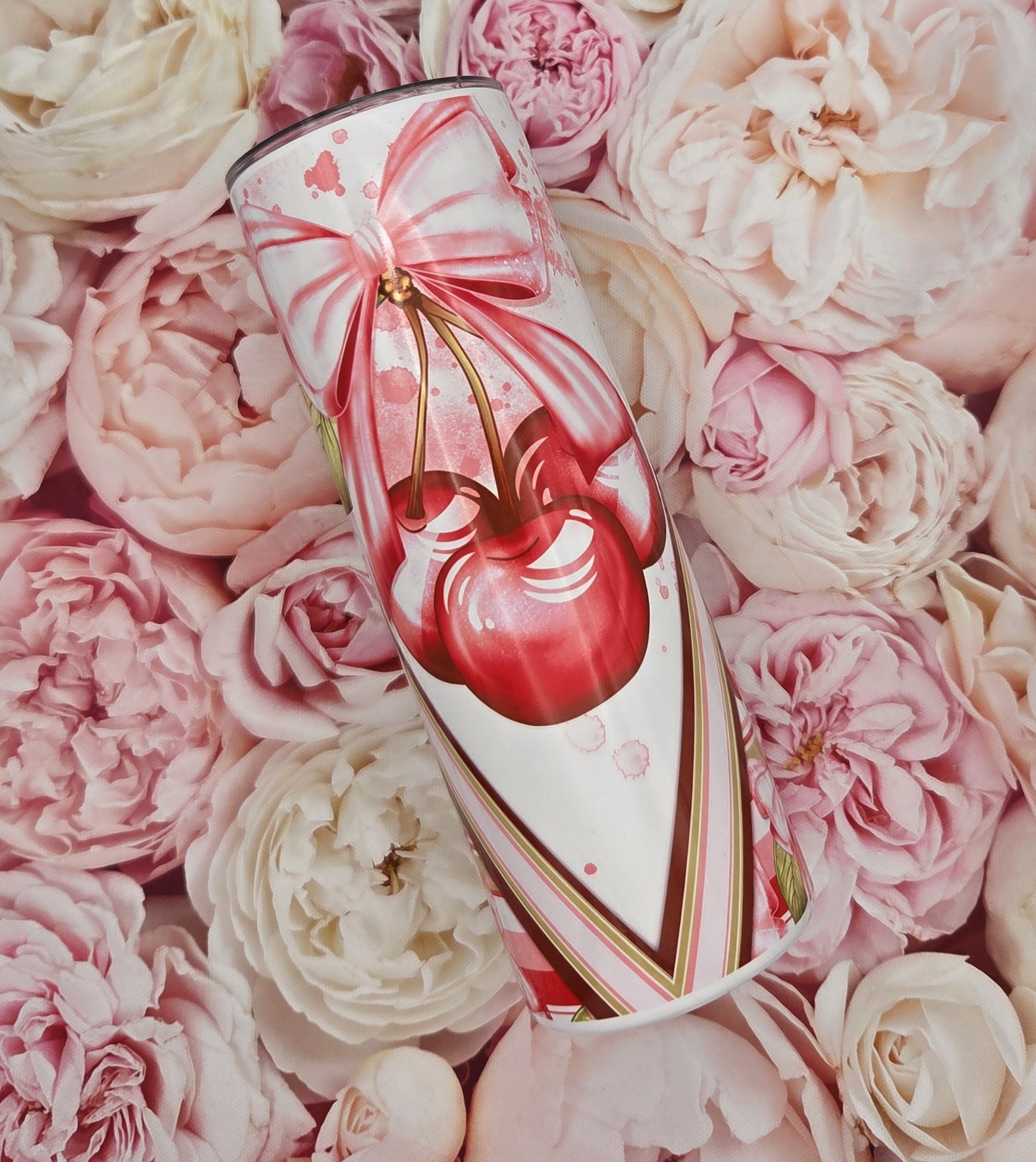 Cherry Bow Steel Tumbler