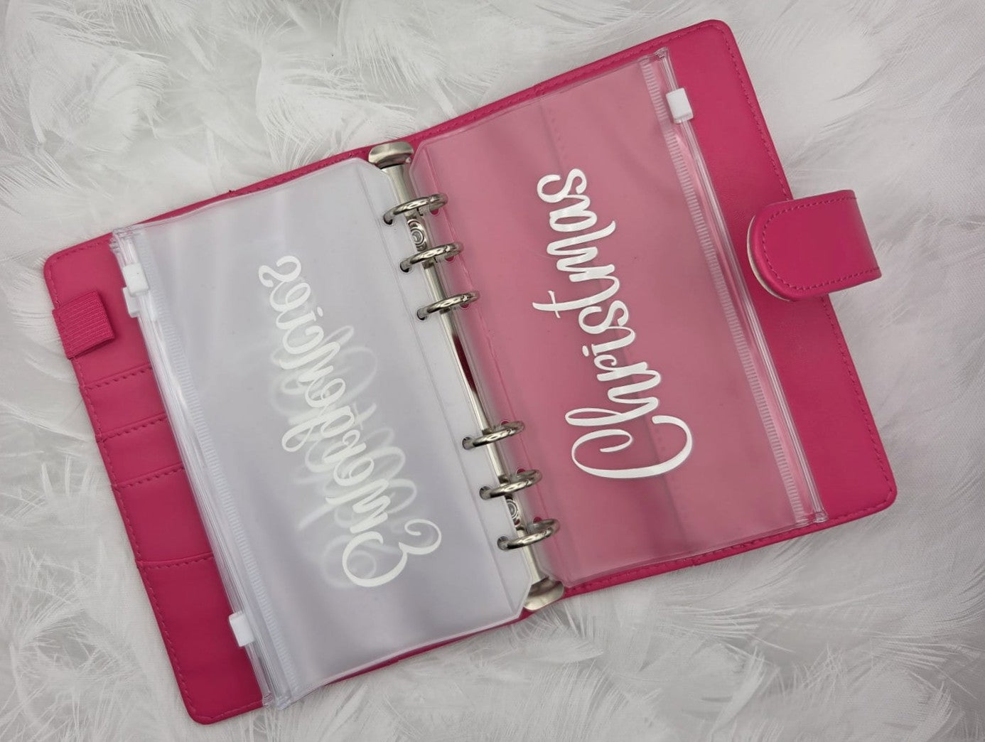 Deep Pink Money Savings Binder