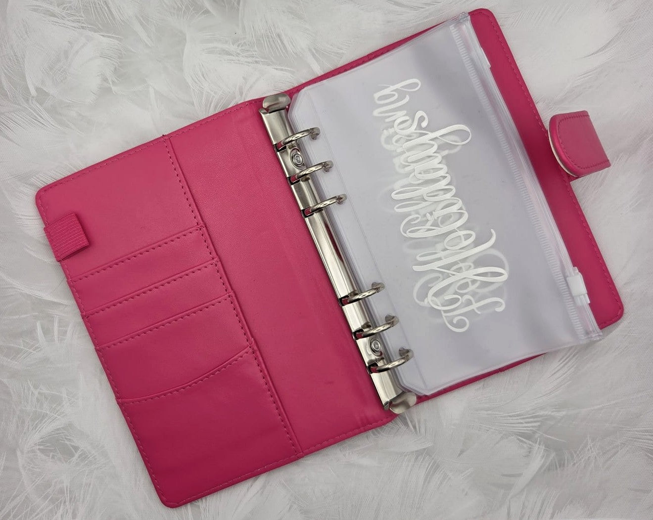 Deep Pink Money Savings Binder