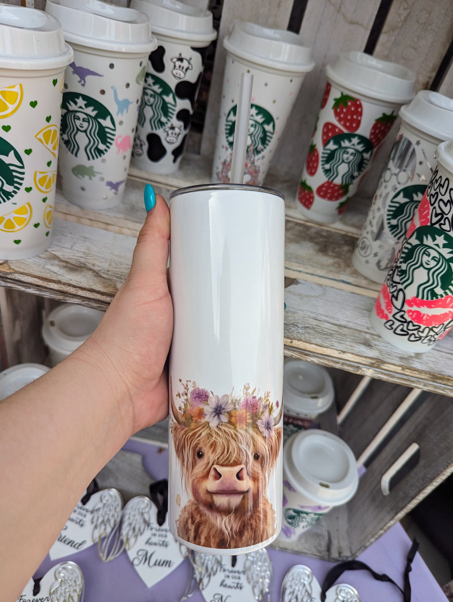 Highland Cow themed Steel Tumbler