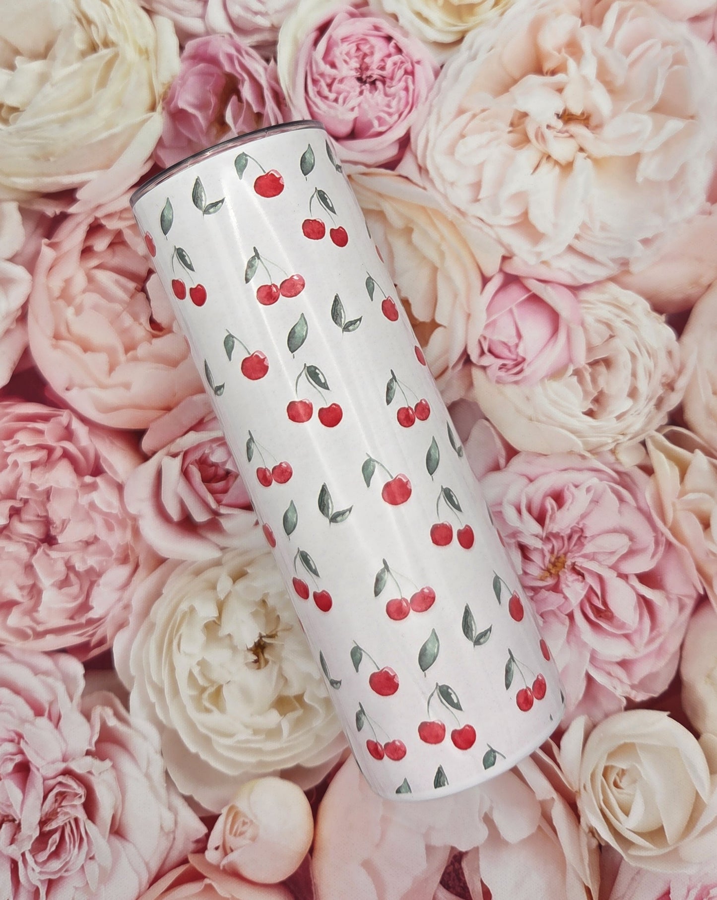 Cherries themed Steel Tumbler