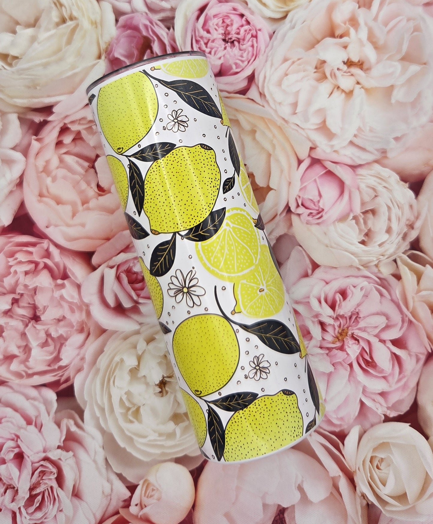 Lemon themed Steel Tumbler