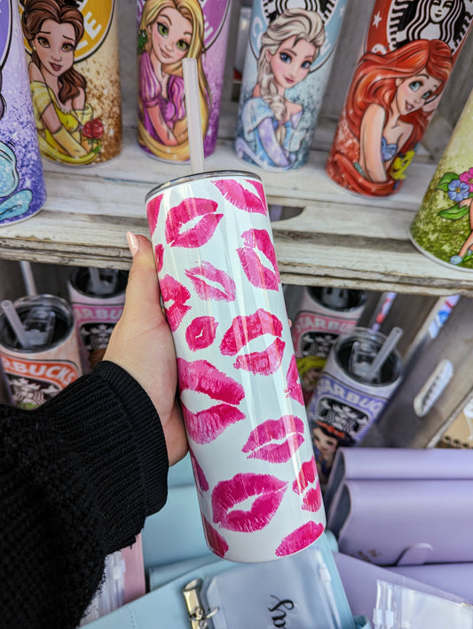 Lipstick themed Steel Tumbler