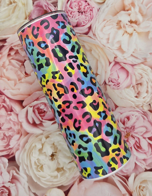 Neon Animal Print Steel Tumbler