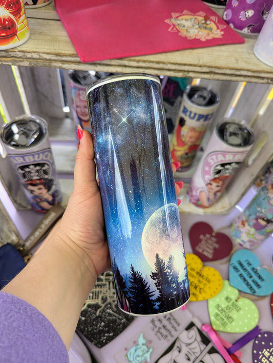 Moon themed Steel Tumbler