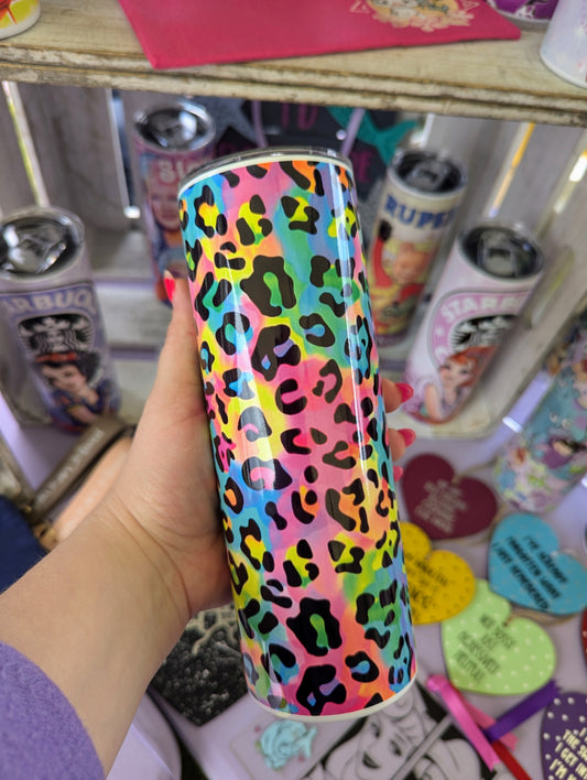 Neon Animal Print Steel Tumbler