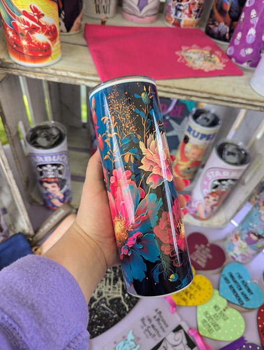 Oriental flowers Steel Tumbler