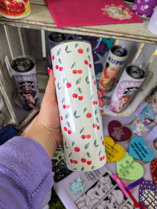 Cherries themed Steel Tumbler