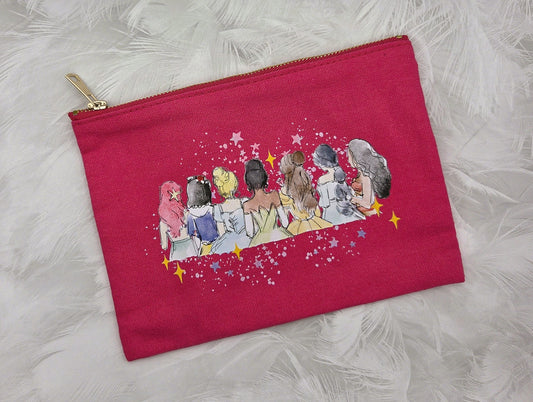 Artist Drawn Princess make up bag