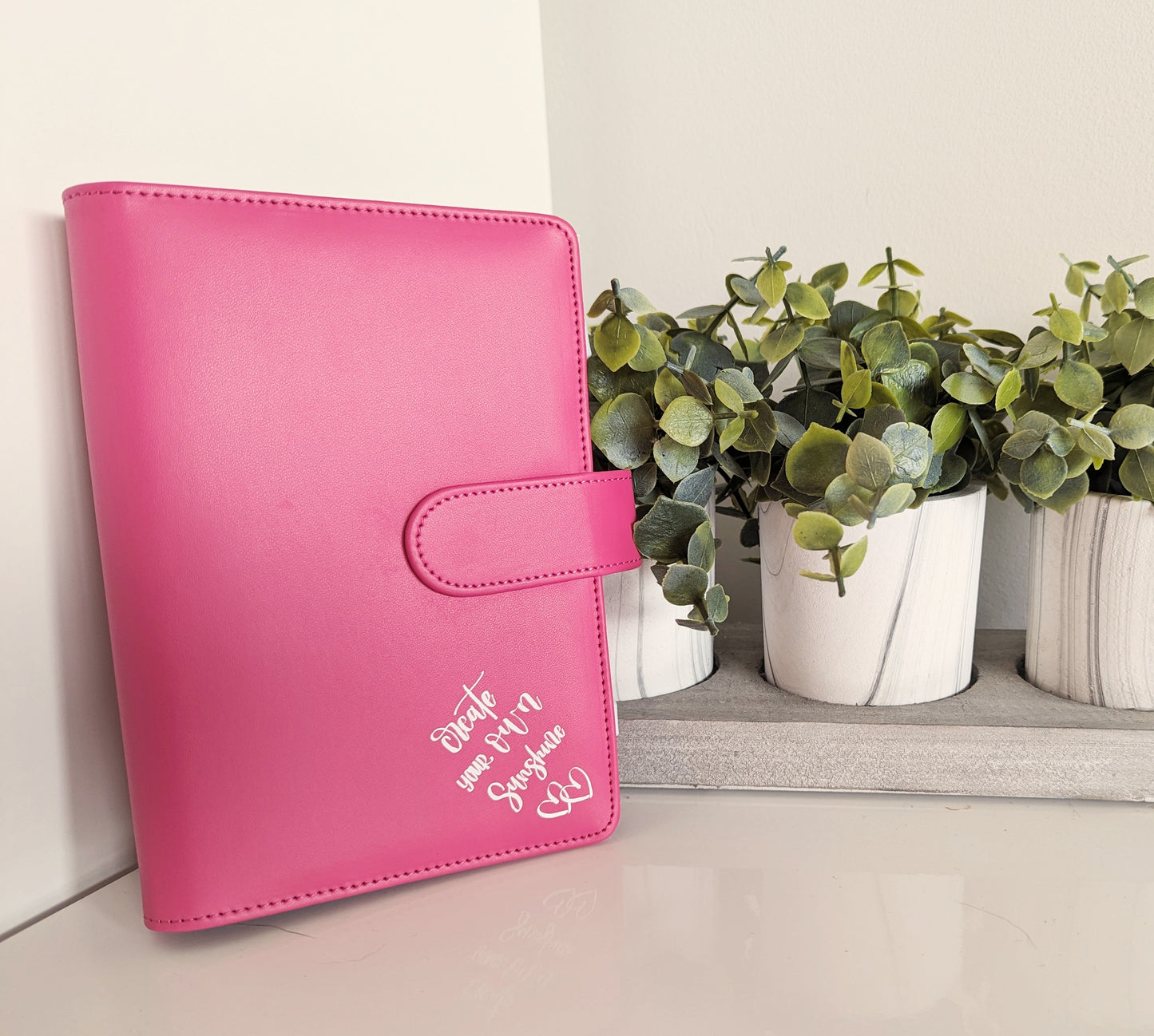 Deep Pink Money Savings Binder