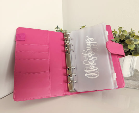 Deep Pink Money Savings Binder