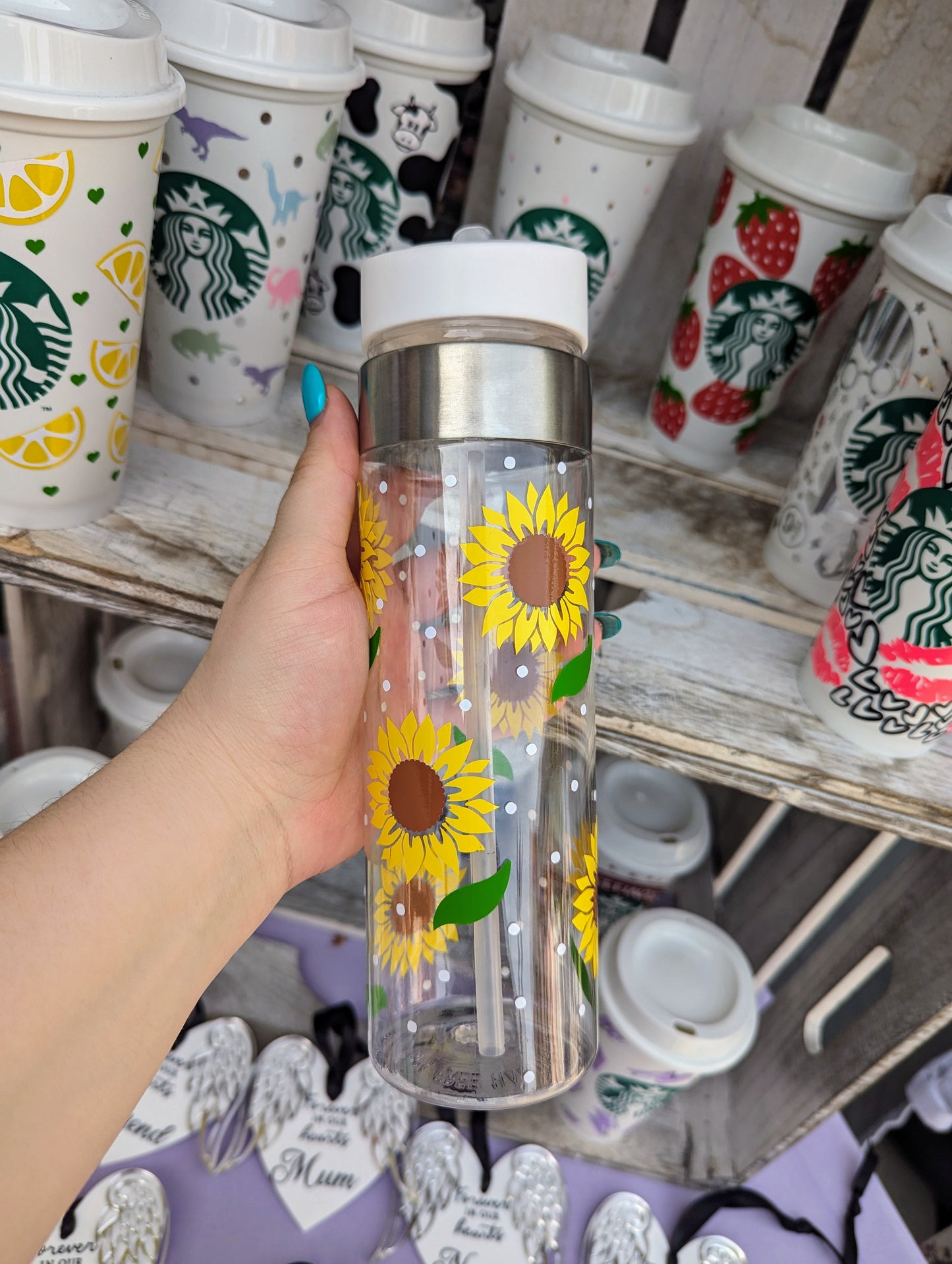 Sunflower themed water bottle